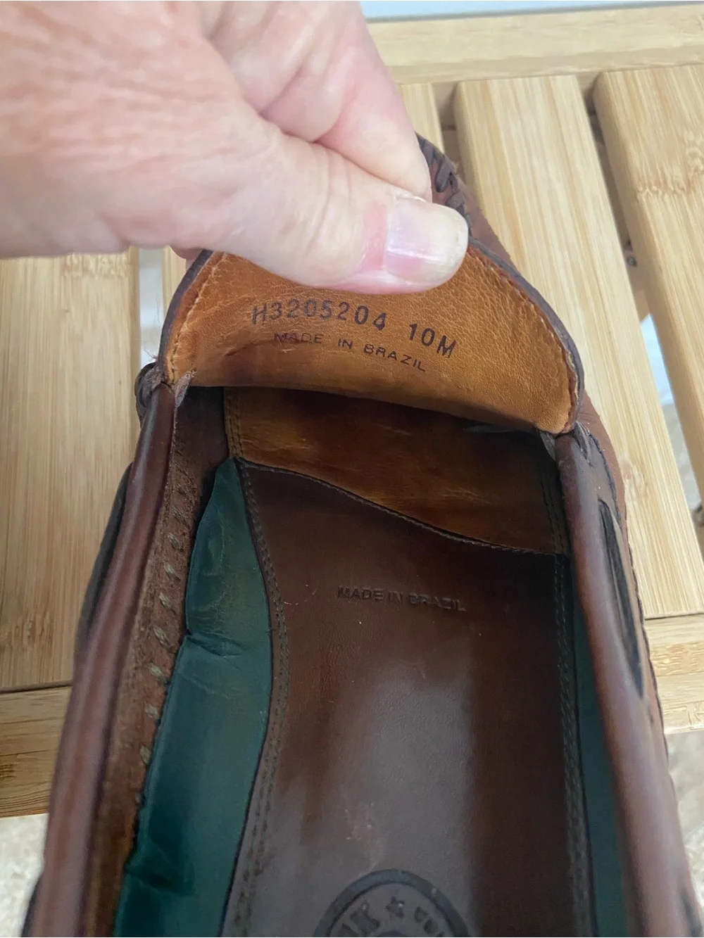 Vintage Y2K H.S. Trask Leather Driving Loafers Men’s 10M Brown Made Brazil